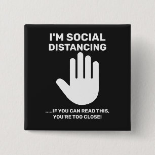 Chapa Cuadrada Social Distancing Antisocial Introvert Stay Away