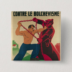 Chapa Cuadrada Socialismo contra el Bolshevism para un libre