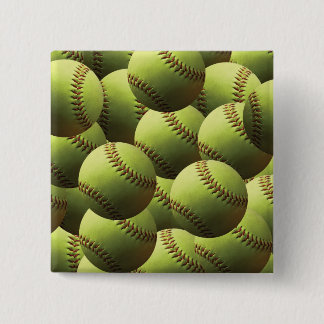 Chapa Cuadrada Softball amarillos cubiertos