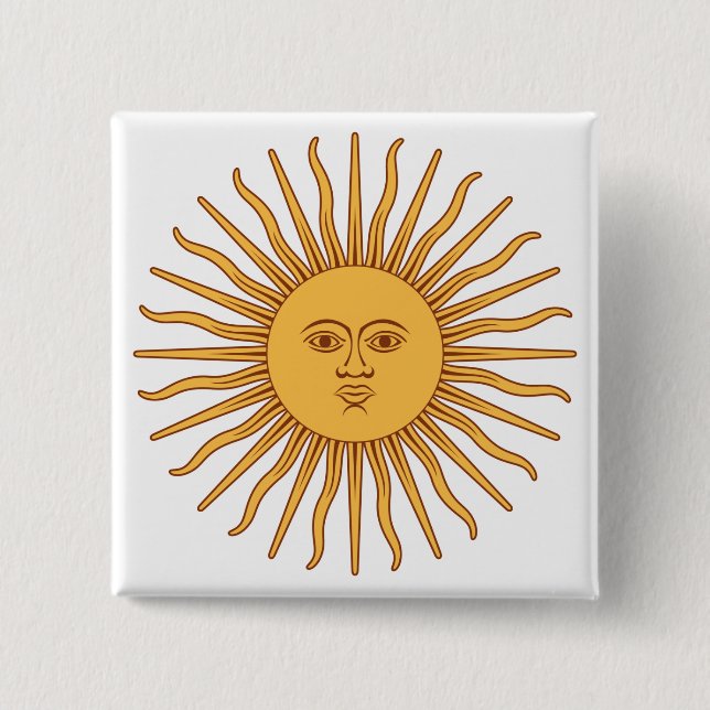 Chapa Cuadrada Sol argentino (Anverso)