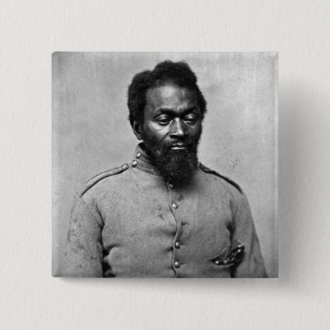 Chapa Cuadrada Soldado afroamericano de la guerra civil, 1861 (Anverso)