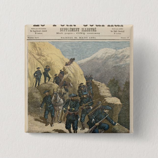 Chapa Cuadrada Soldados de infantería de la montaña (Anverso)