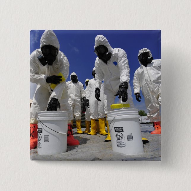 Chapa Cuadrada Soldados estadounidenses del 457° Batallón Químico (Anverso)