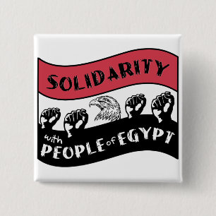 Chapa Cuadrada Solidaridad con el pueblo de Egipto
