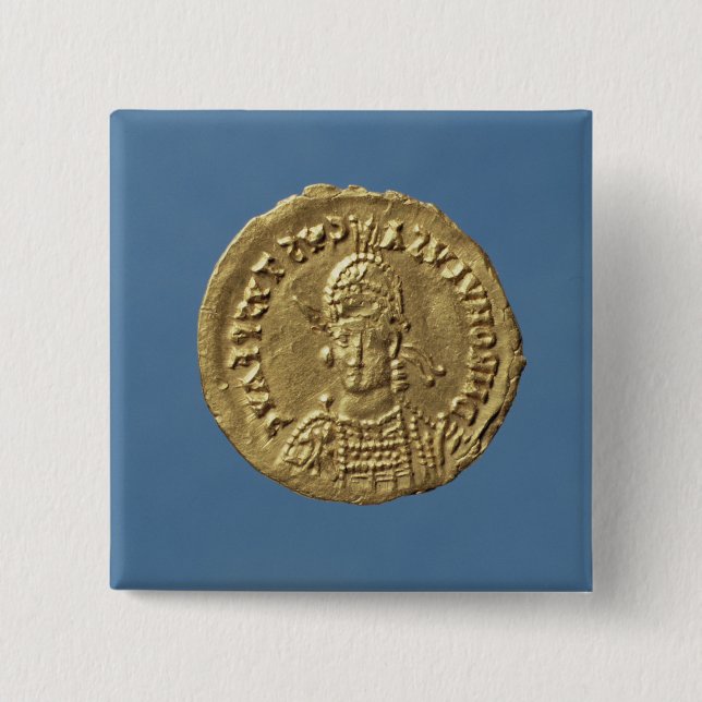Chapa Cuadrada Solidus de Romulus Augustulus (Anverso)