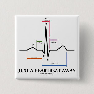 Chapa Cuadrada Sólo un latido cardíaco (electrocardiograma/electr