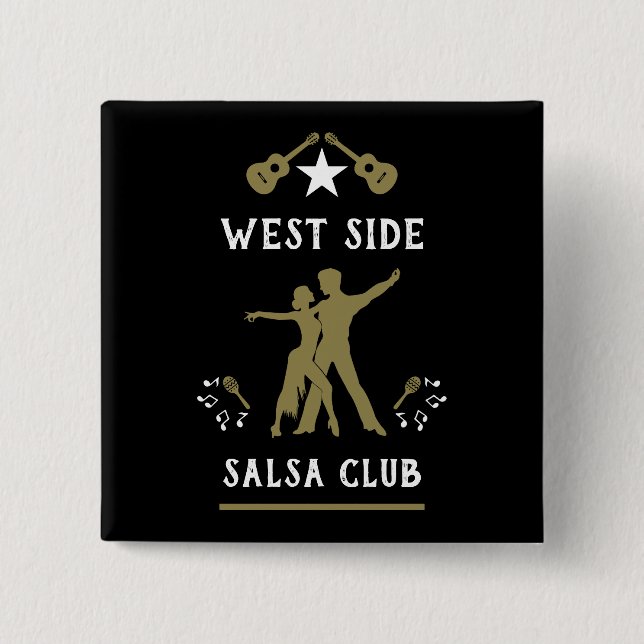 Chapa Cuadrada Solo Una Chica Que Ama Bailar Salsa (Anverso)