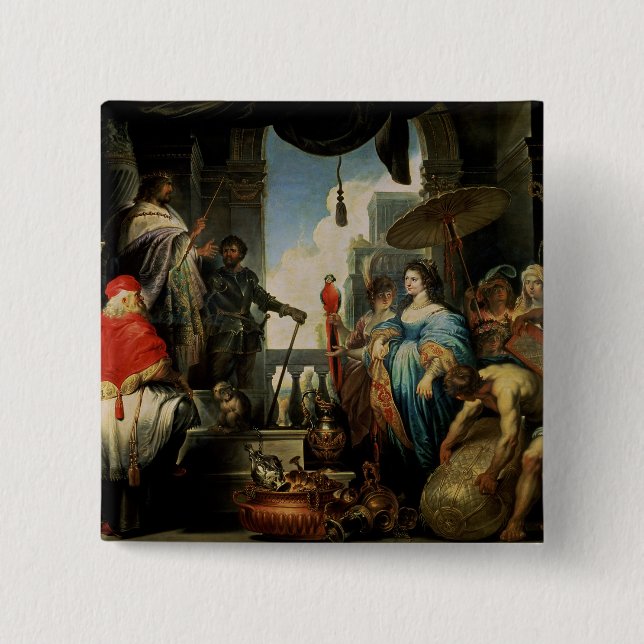 Chapa Cuadrada Solomon y la reina de Sheba (Anverso)