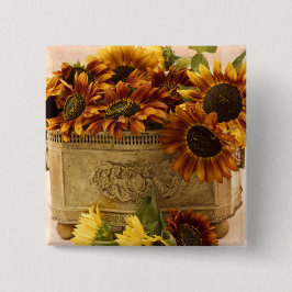 Chapa Cuadrada Sombras naranjas En La Cesta De Tin