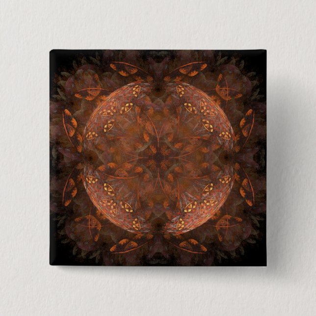 Chapa Cuadrada Sombreado de cobre dorado (Anverso)