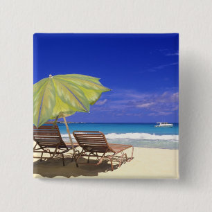 Chapa Cuadrada Sombrilla de playa, Abaco, Bahamas