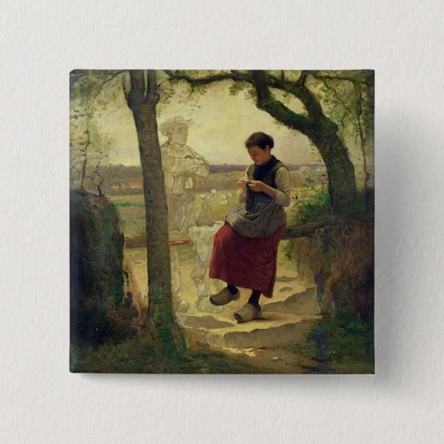 Chapa Cuadrada Soñando con su Love, 1901 (Anverso)