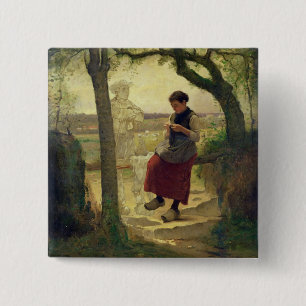 Chapa Cuadrada Soñando con su Love, 1901