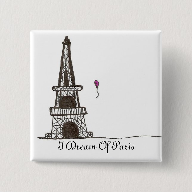 Chapa Cuadrada Soño con París, 2 (Anverso)
