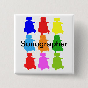 Chapa Cuadrada Sonographer Popart Gfits
