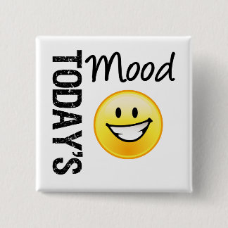 Chapa Cuadrada Sonrisa brillante del Emoticon de hoy del humor