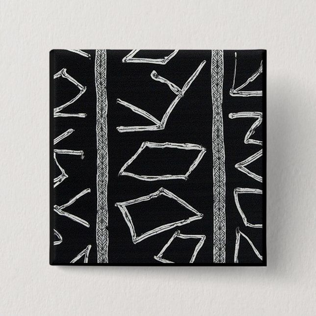 Chapa Cuadrada Sophisticated Luxury African Caribbean Mudcloth (Anverso)