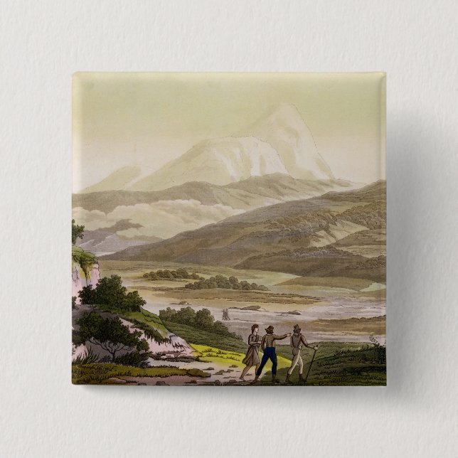 Chapa Cuadrada Soporte Cayambe, Ecuador, de 'Le Costume Ancien y (Anverso)