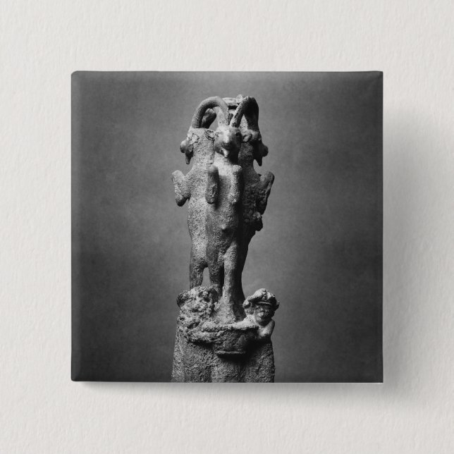 Chapa Cuadrada Soporte de la taza compuesto de tres cabras (Anverso)