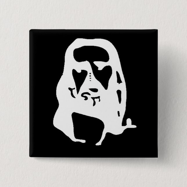 Chapa Cuadrada Sorprendente Jesucristo Ilusión Óptica (Anverso)