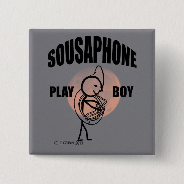 Chapa Cuadrada Sousaphone Play Boy (Anverso)