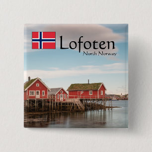 Chapa Cuadrada Souvenir de Lofoten Noruega