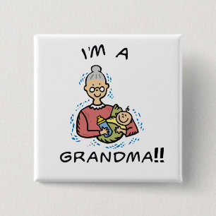 Chapa Cuadrada Soy abuela y bebé