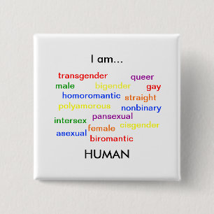 Chapa Cuadrada Soy humano