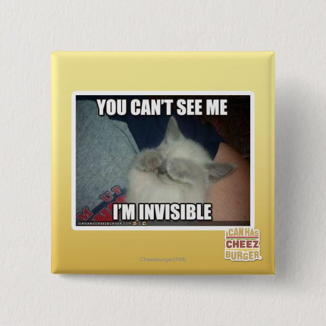 Chapa Cuadrada Soy invisible (Anverso)