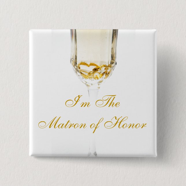 Chapa Cuadrada Soy la matrona del honor (Anverso)
