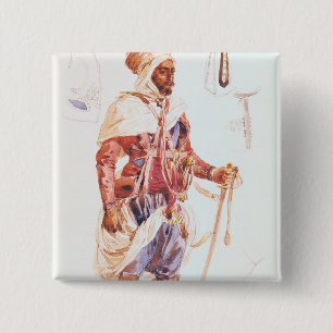 Chapa Cuadrada Spahi con su espada, c.1854