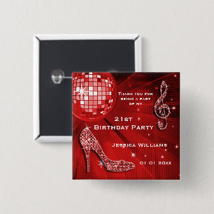 Chapa Cuadrada Sparkly Heels, Música, Disco Ball Party Favor