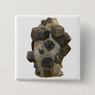 Chapa Cuadrada Spessartite en matriz