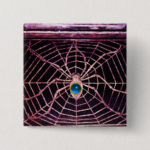 Chapa Cuadrada SPIDER Y WEB Blue Sapphire Black