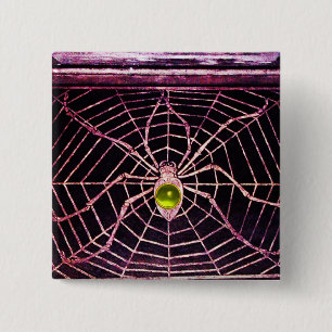 Chapa Cuadrada SPIDER Y WEB Yellow Topaz Black