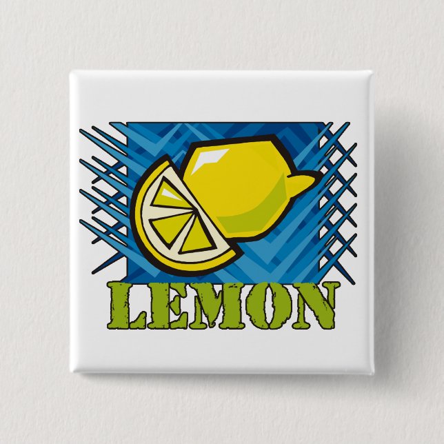 Chapa Cuadrada Spiky Lemon (Anverso)