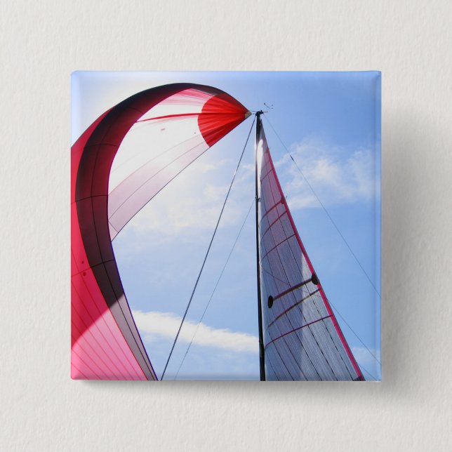 Chapa Cuadrada Spinnaker rojo con Sun (Anverso)