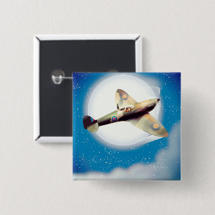 Chapa Cuadrada Spitfire aircraft travel poster print