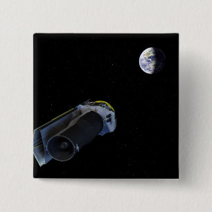 Chapa Cuadrada Spitzer señala su antena de la alta ganancia