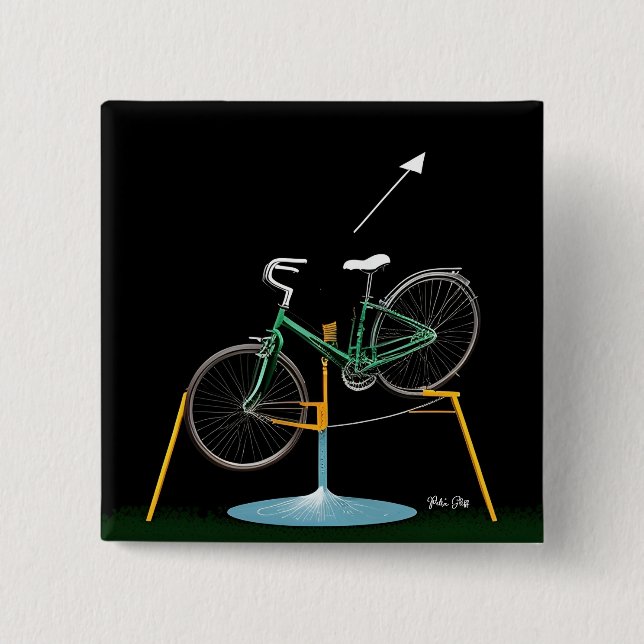 Chapa Cuadrada Spokes Petra Gliff Square Button (Anverso)