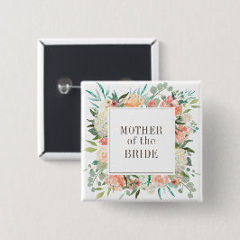 Chapa Cuadrada Spring Blush Watercolor Floral Mother of the Bride
