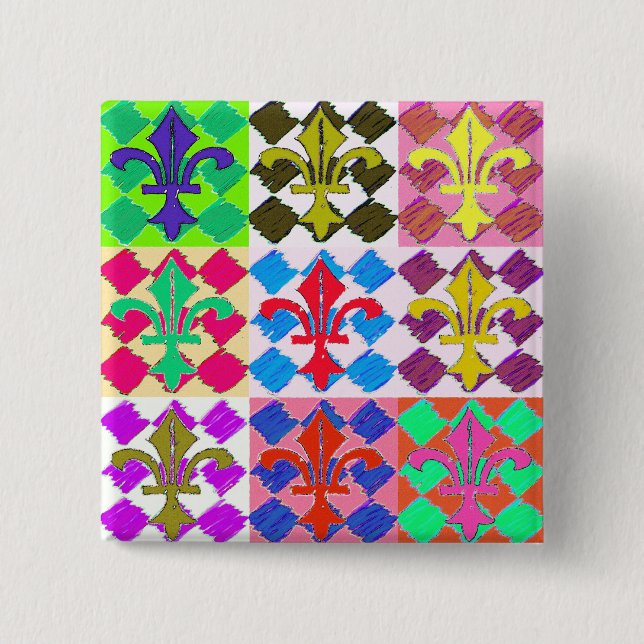 Chapa Cuadrada Square Fluer de Lys (Anverso)