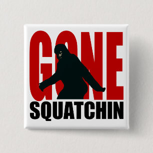 Chapa Cuadrada Squatchin ido - negro y rojo