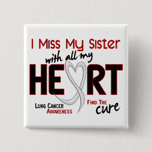 Chapa Cuadrada Srta. My Sister del cáncer de pulmón I