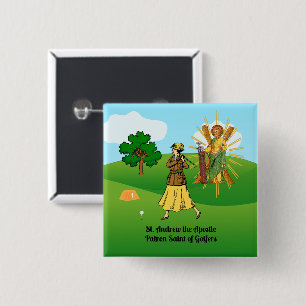 Chapa Cuadrada St. Andrew y Lady Golfer