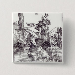 Chapa Cuadrada St Christopher que lleva al Cristo infantil, 1511