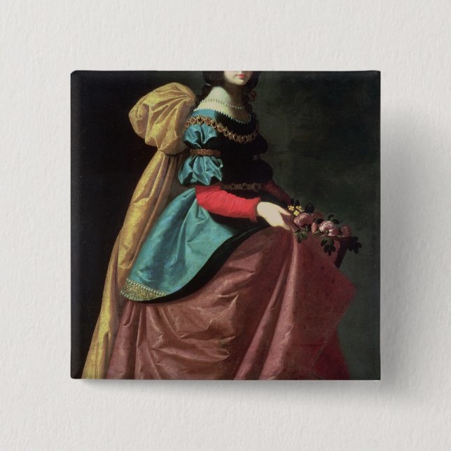 Chapa Cuadrada St. Elizabeth de Portugal 1640 (Anverso)