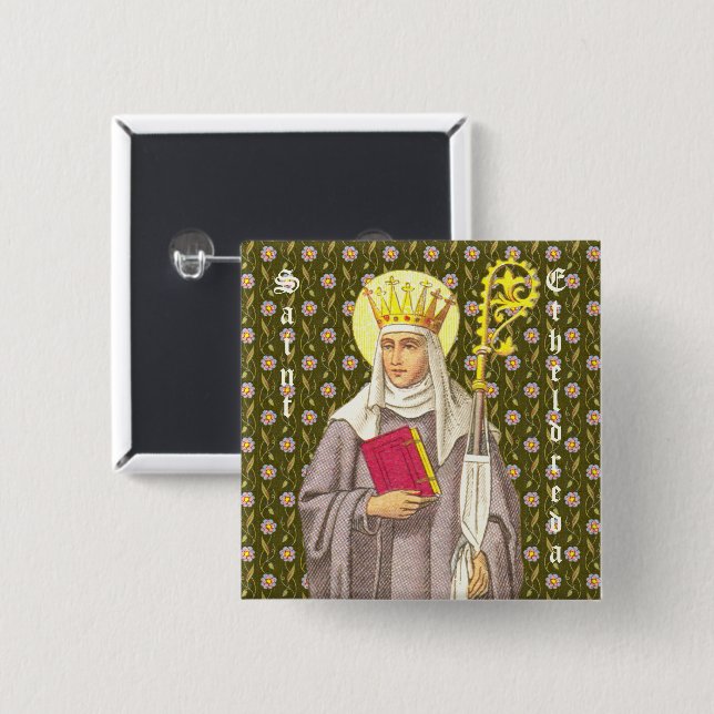 Chapa Cuadrada St. Etheldreda (Audrey) (P 003) (Anverso y reverso)