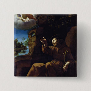 Chapa Cuadrada St Francis de Assisi consoló por un ángel