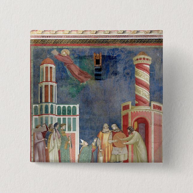 Chapa Cuadrada St Francis lanza al hereje, 1297-99 (Anverso)